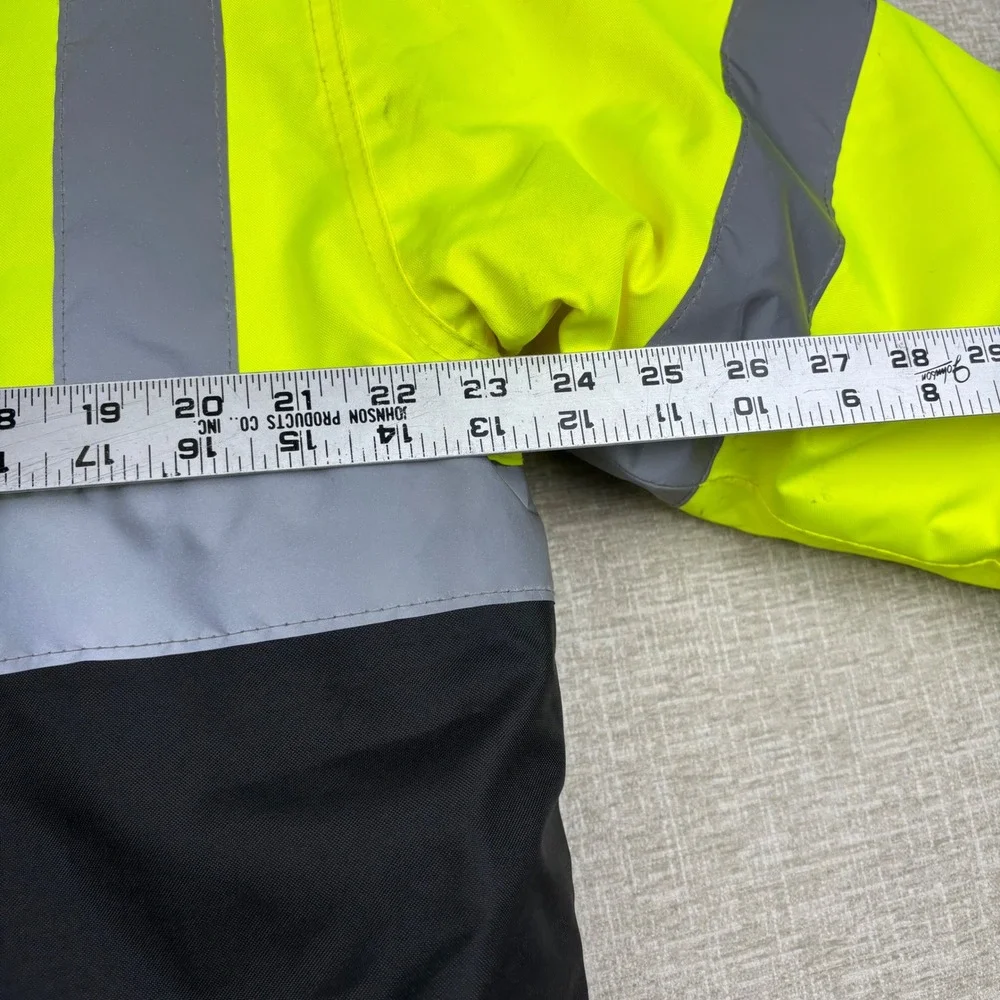 Truecrest Safety Products Hi-Vis Bomber Jacket Neon Yellow Black Class 3 Large